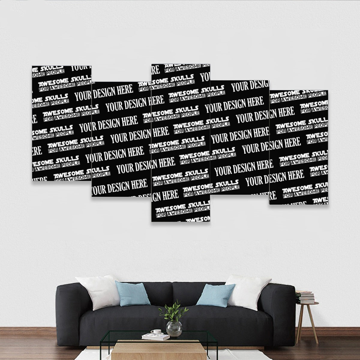 Custom Print on demand pod Framed five-piece mural