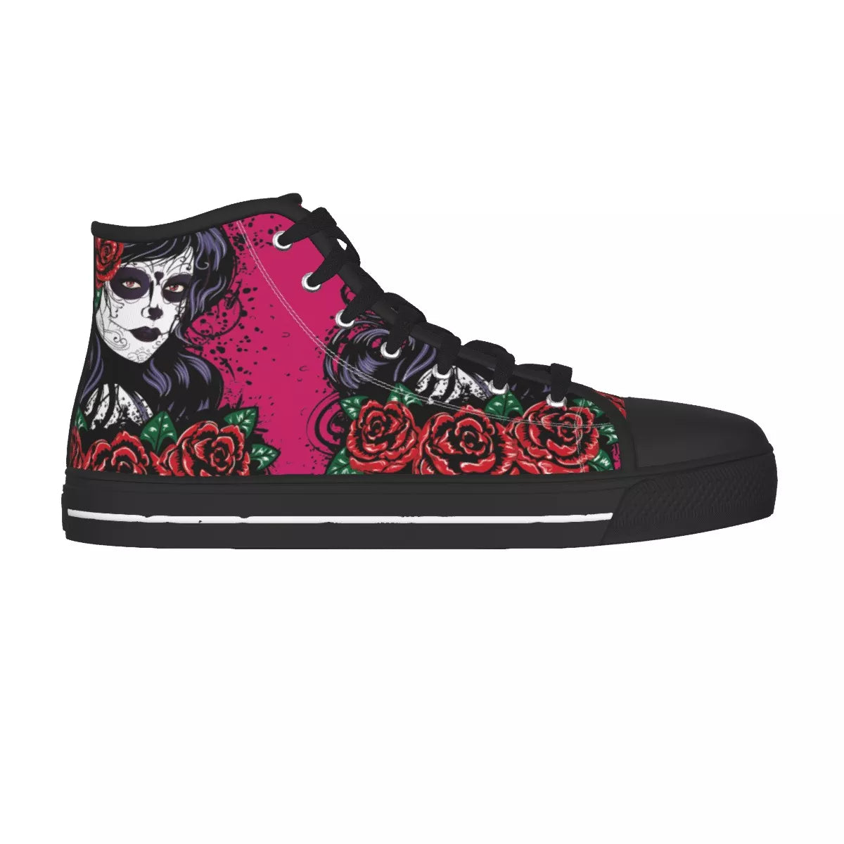 Custom NAME sugar skull Women's Canvas Shoes