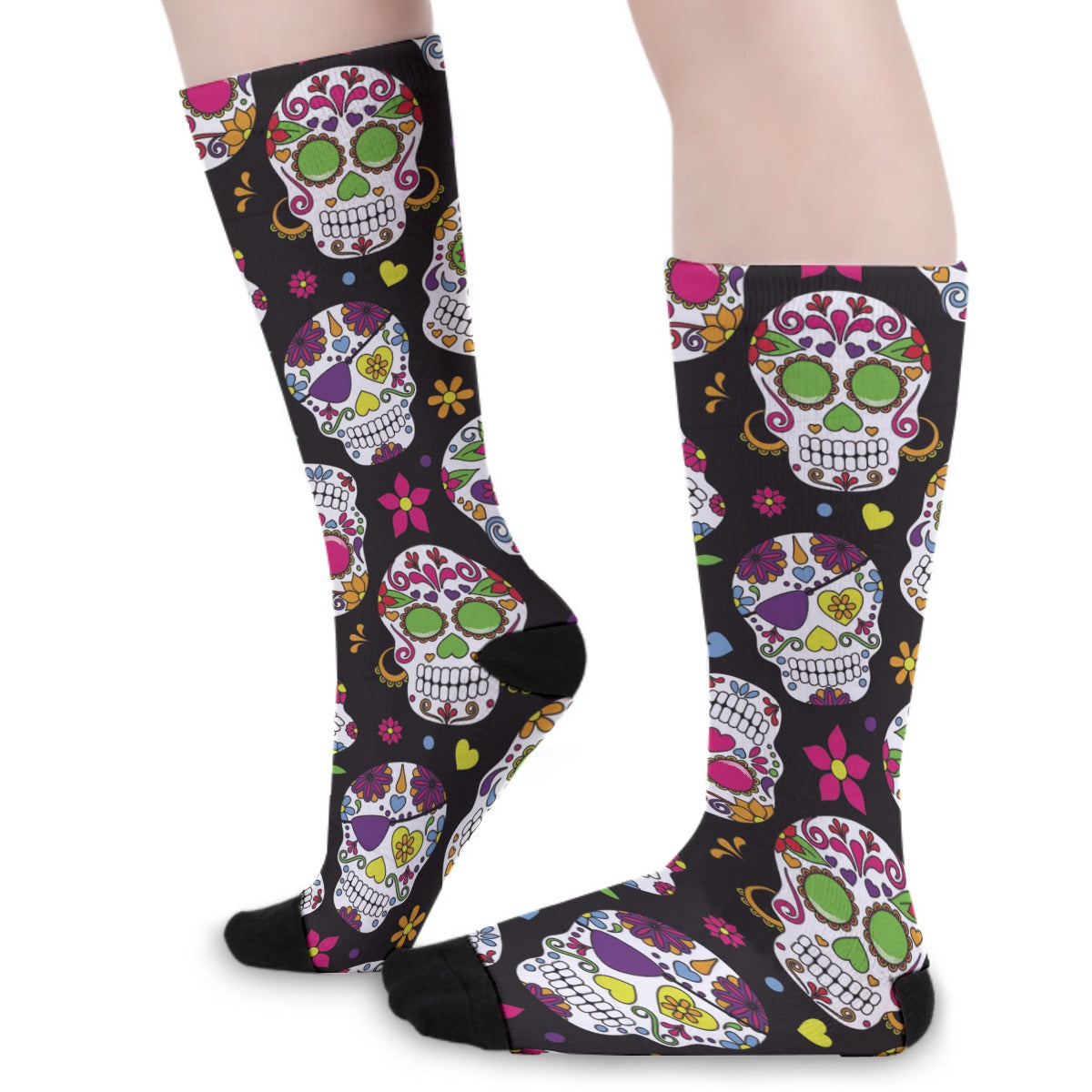 Day of the dead dia de los muertos Unisex Long Socks, sugar skull socks, sugar skull Halloween socks