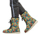 Sugar skull Day of the dead Women's Plush Boots, Mexican skull boots, sugar skull shoes