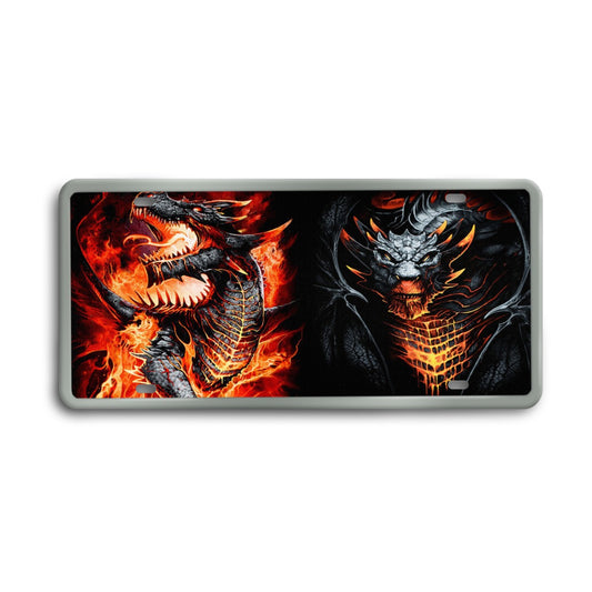 Dragon skull Vintage License Plate Decoration Painting