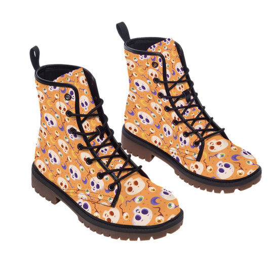 Halloween skull Women's Martin Short Boots