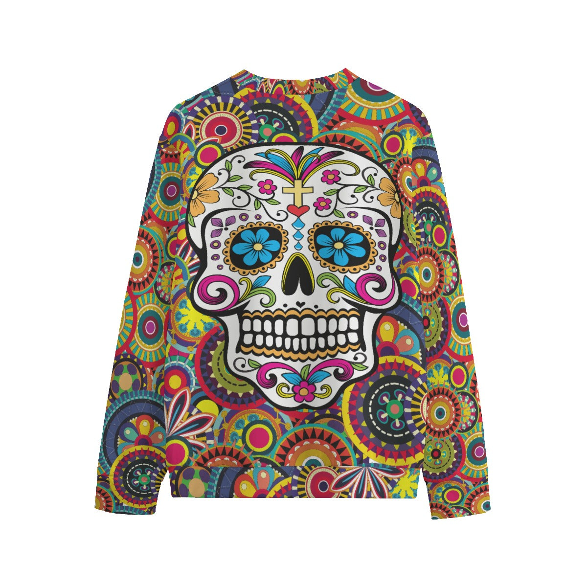 100% cotton sugar skull Unisex O-neck Sweatshirt | 300GSM Cotton