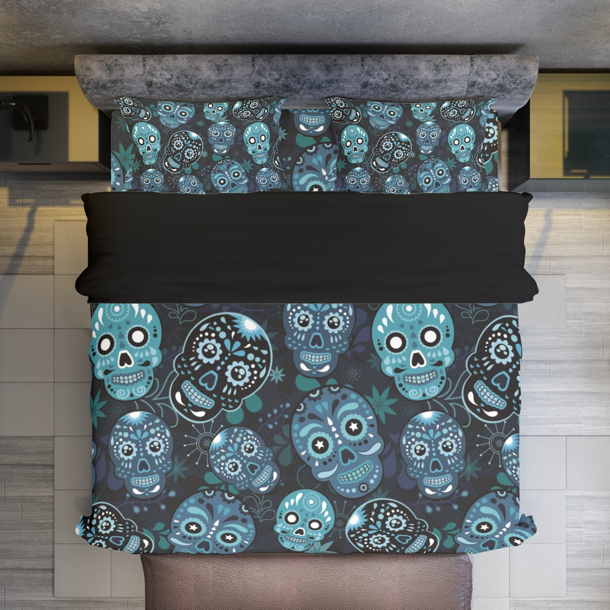 Dia de los muertos Candy skulls Four-piece Duvet Cover Set