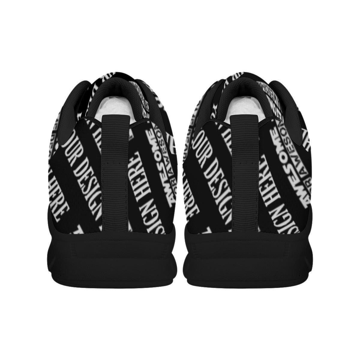 Custom Print on Demand POD Women's Sports Shoes With Black Sole