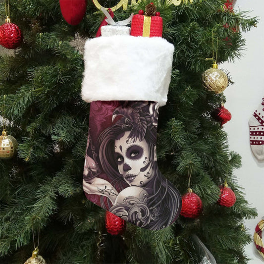Calaveras day of the dead girl All-Over Print Christmas Socks