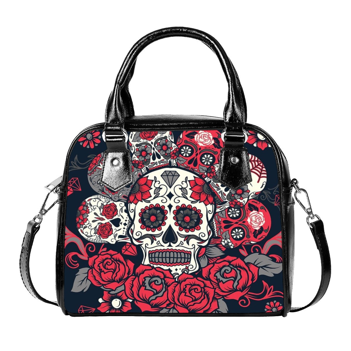 Sugar skull Handbag With Single Shoulder Strap