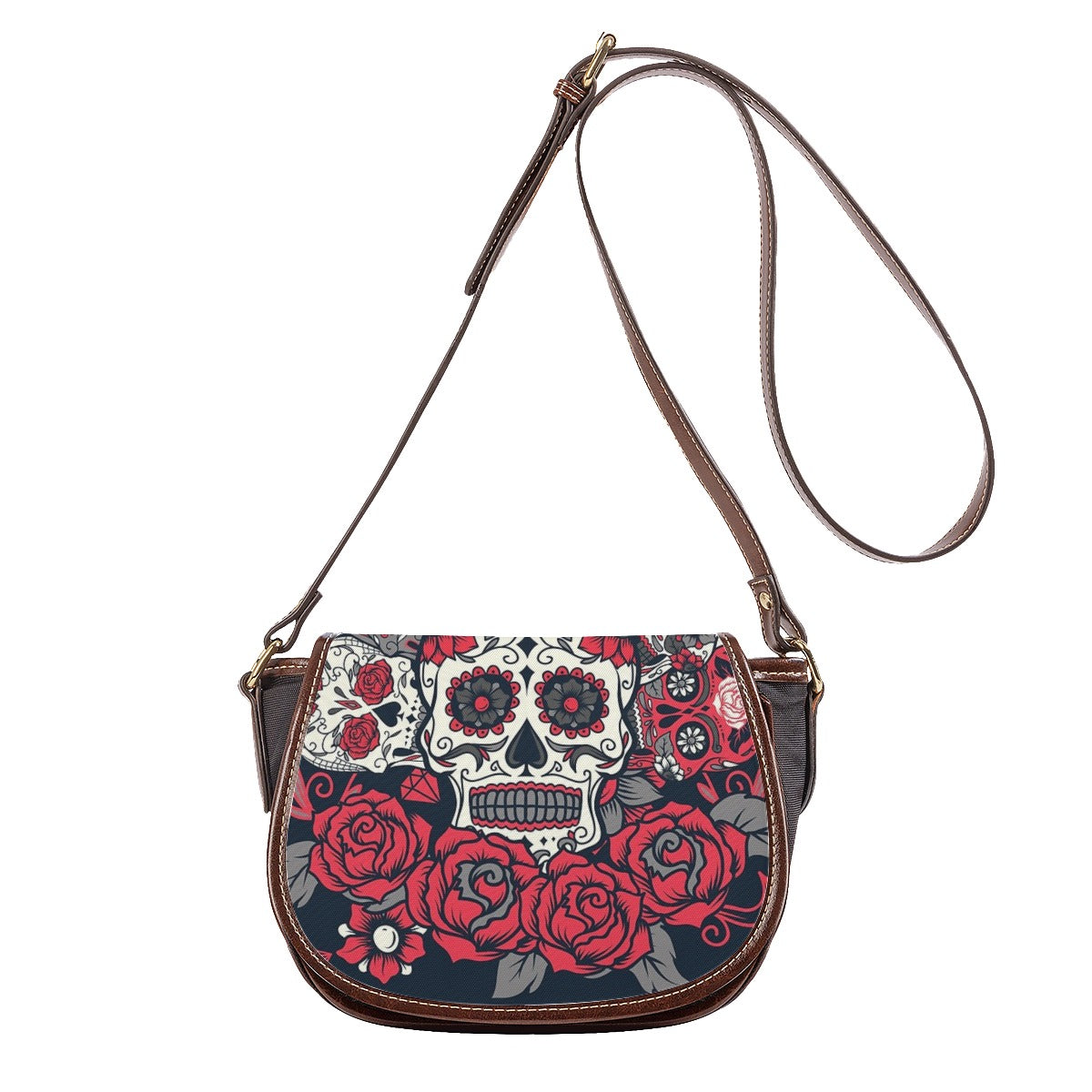 Sugar skull Tambourin Bag With Single Strap, Day of the dead Dia de los muertos Tambourin bag