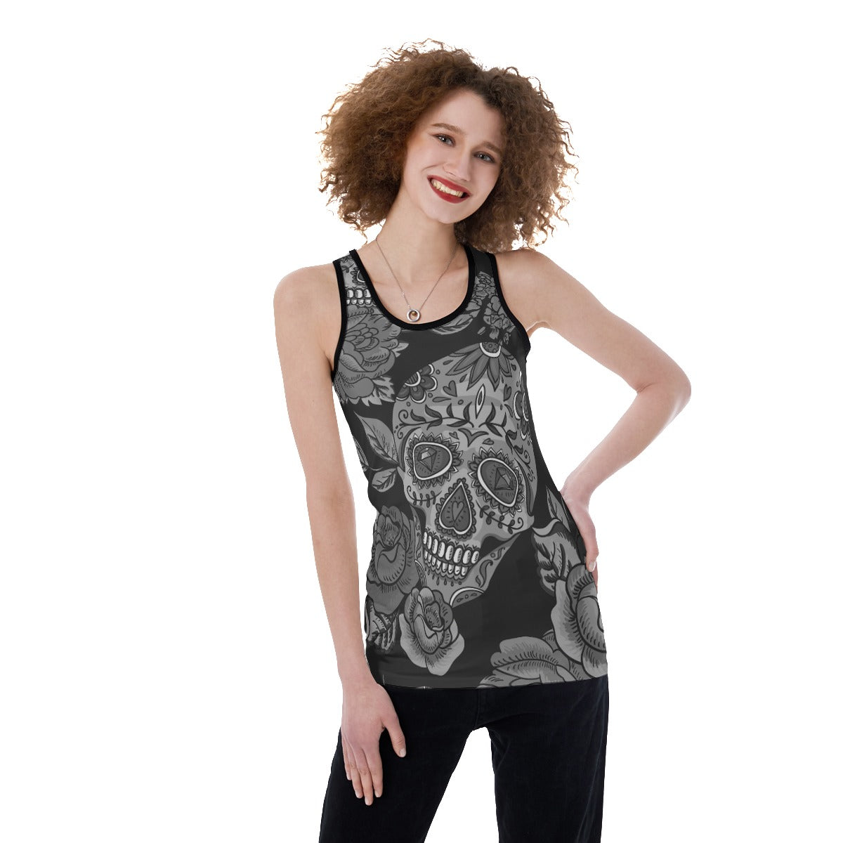 Day of the dead Women's Back Hollow Tank Top