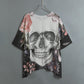 Skull All-Over Print Women's Bat Sleeve Shirt
