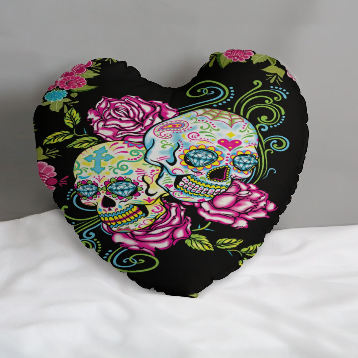 All-Over Print Heart-shaped pillow