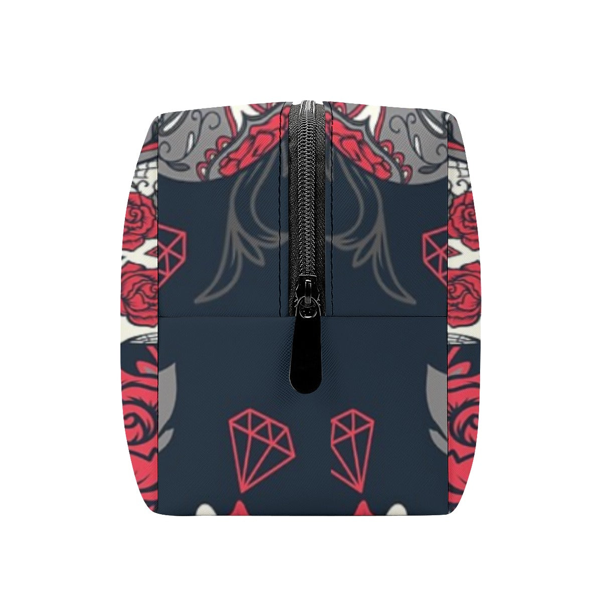 Sugar skull Day of the dead Cosmetic Bag, Mexican skeleton skull cosmetic bag purse wallet