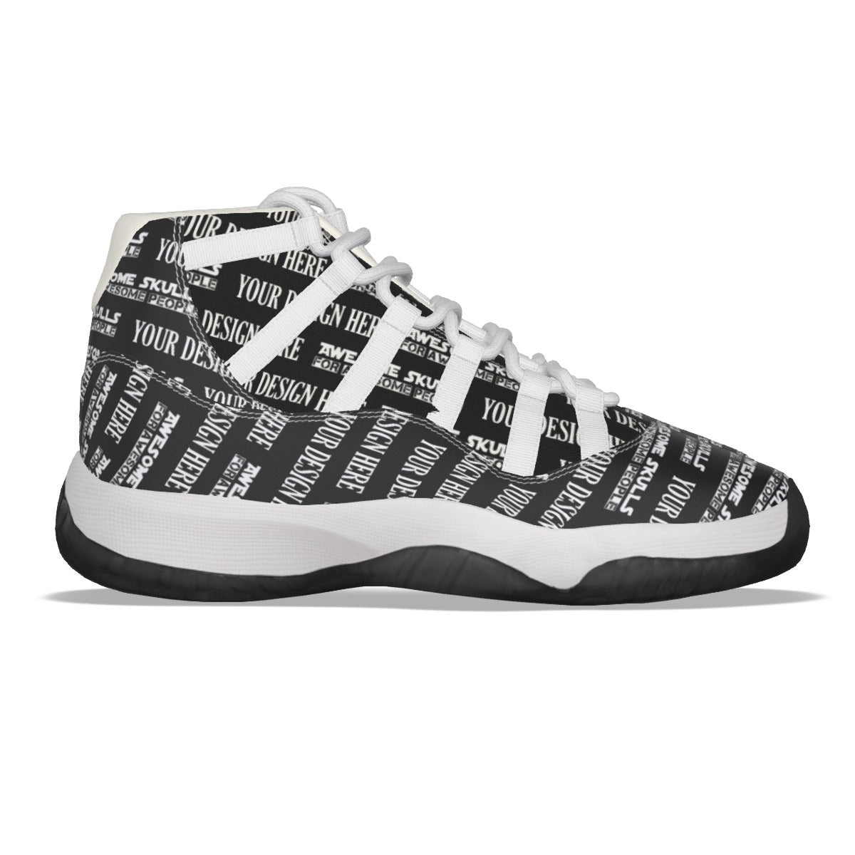 Custom Print on Demand POD Women's High Top Basketball Shoes