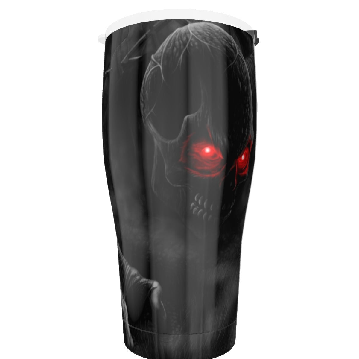 Red eyes gothic skull Tumbler 30oz, Halloween tumbler cup mug, Skeleton tumbler mug cup