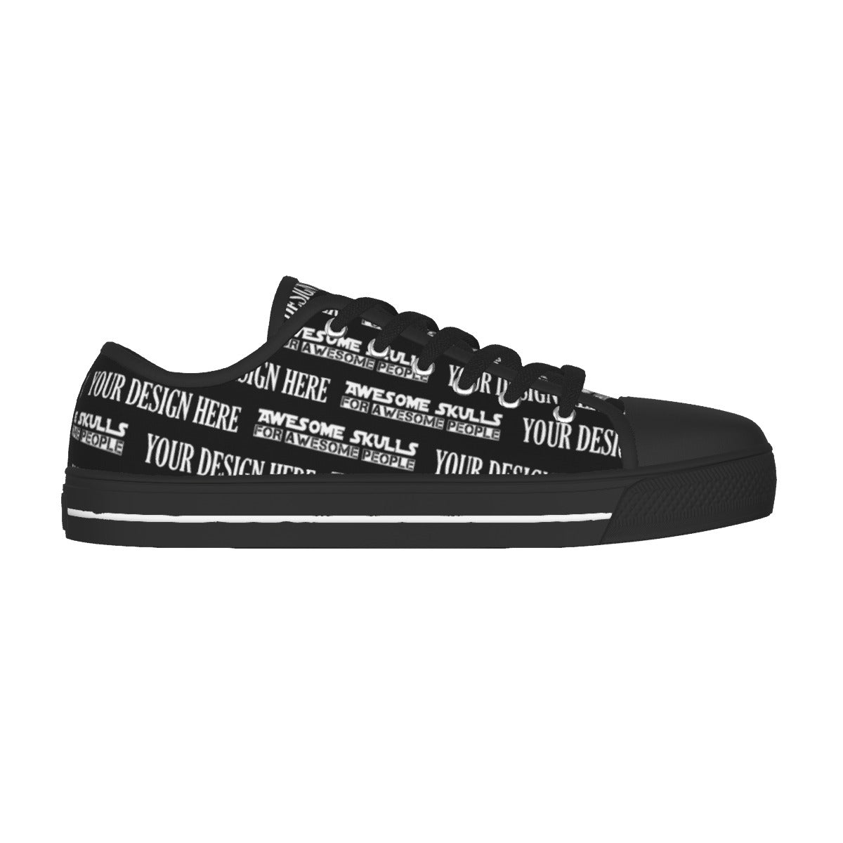 Custom Print on Demand POD Women's Low-cut Canvas Shoes