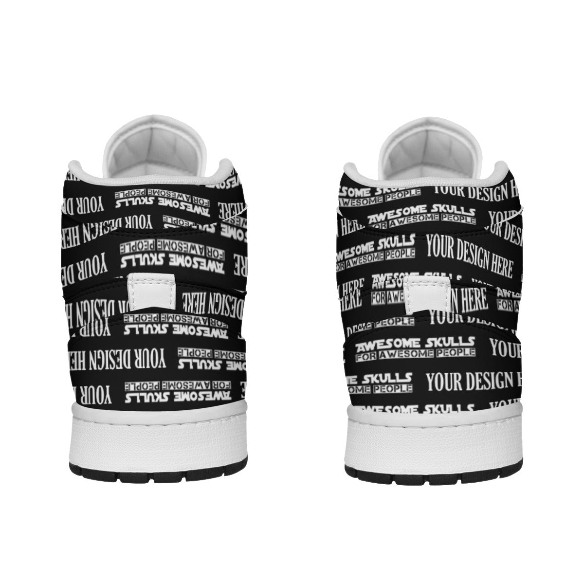 Custom Print on demand POD Women's Synthetic Leather Stitching Shoes