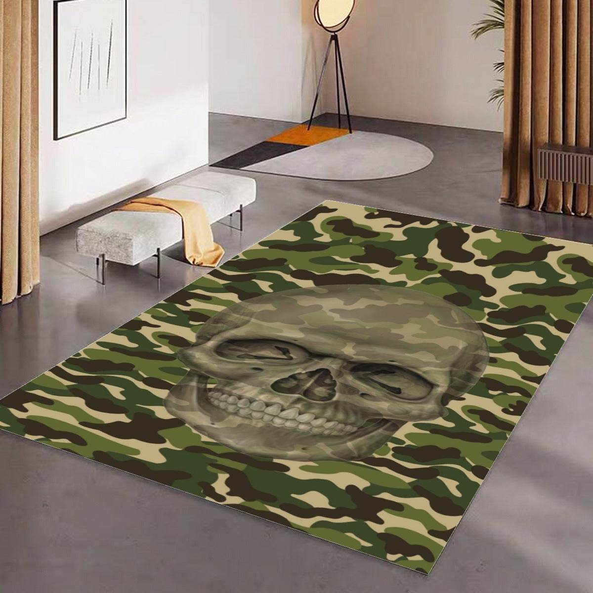 Skull Halloween Gothic Foldable Rectangular Floor Mat