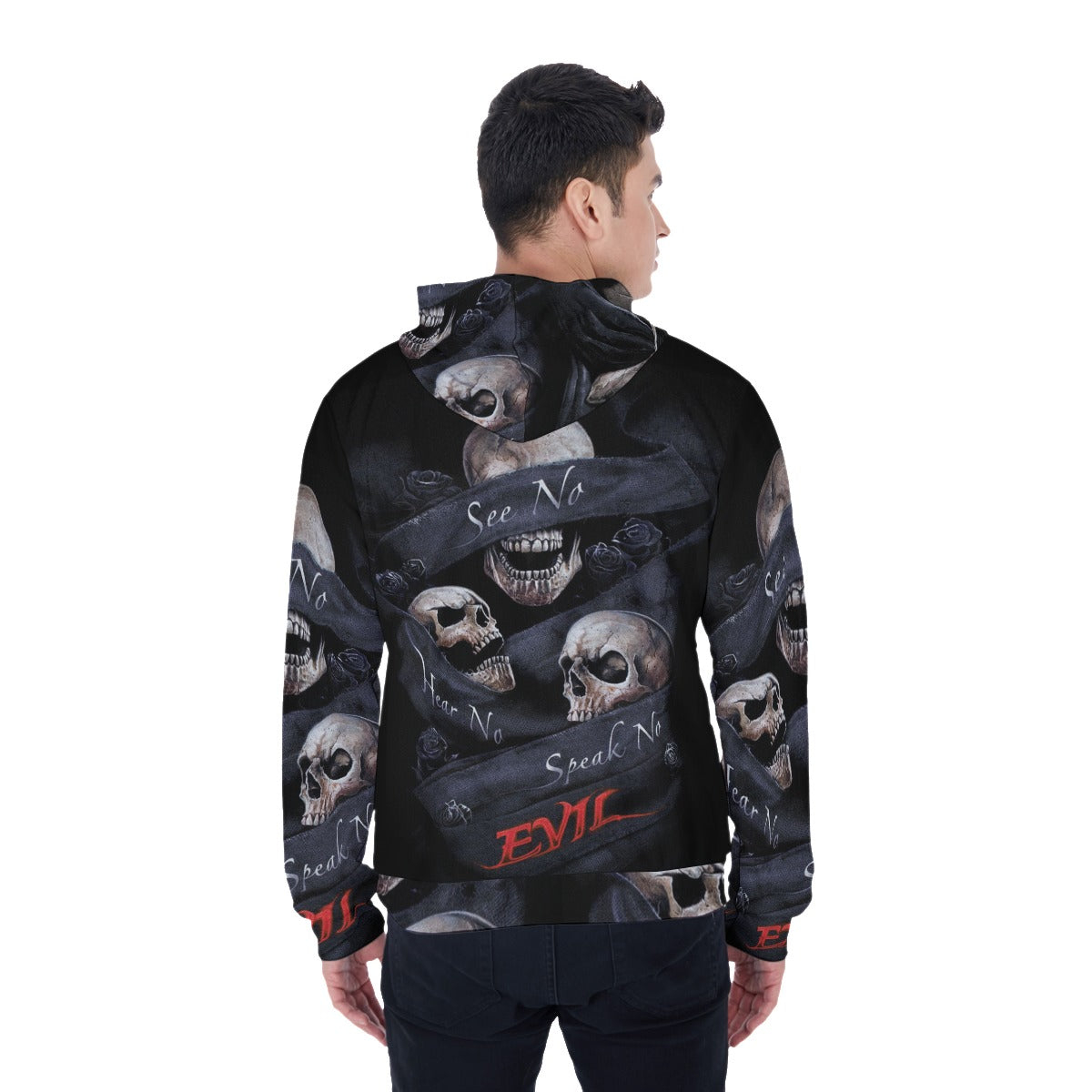 See no hear no speak no evils Men's Mirco Fleece Zip Up Hoodie