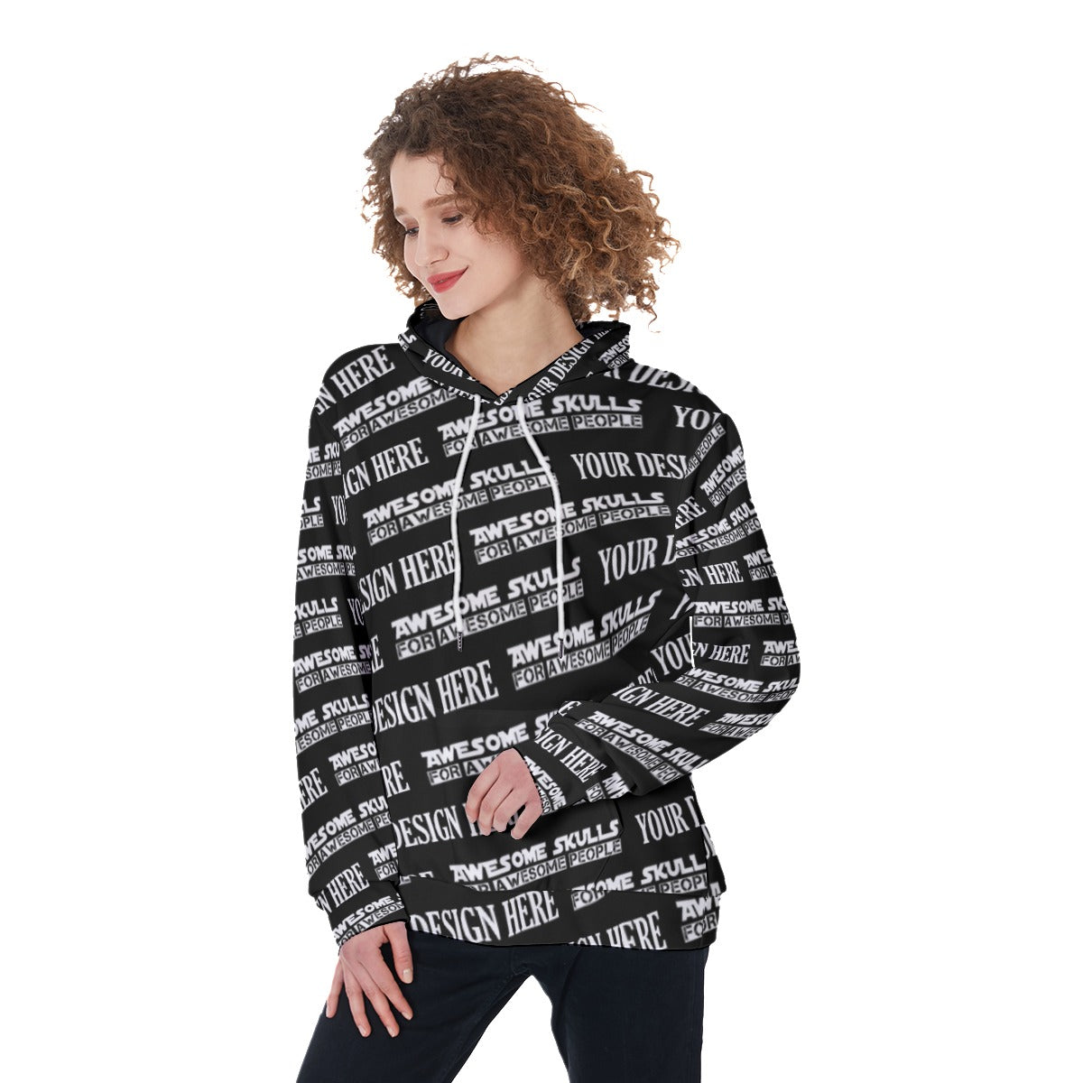 Custom print on demand pod Women's Hoodie Pullover Hoodie