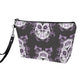 Sugar skull Cosmetic Bag With Black Handle, Halloween wallet, day of the dead wallet bag purse