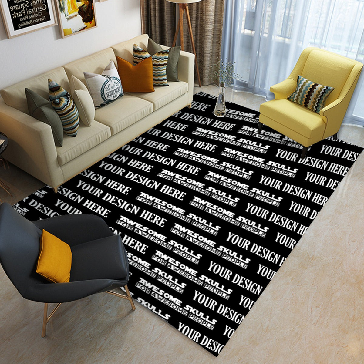 Custom Print on demand Home stuff Foldable Rectangular Floor Mat