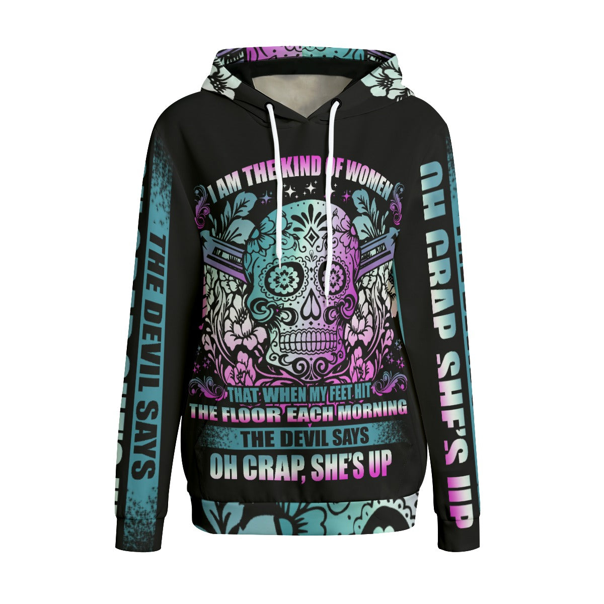 Sugar skull Women's Pullover Hoodie, Day of the dead hoodie