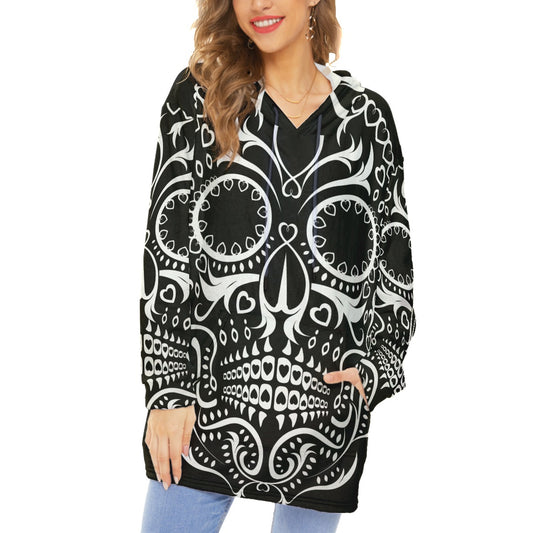 Day of the dead Unisex Flannel Fleece Blanket With Pocket