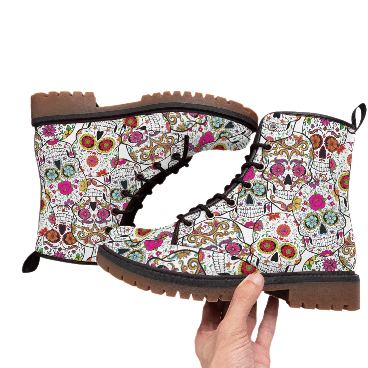 Dia de los muertos Mexican calaveras skull boots shoes, sugar skull shoes boots sneakers