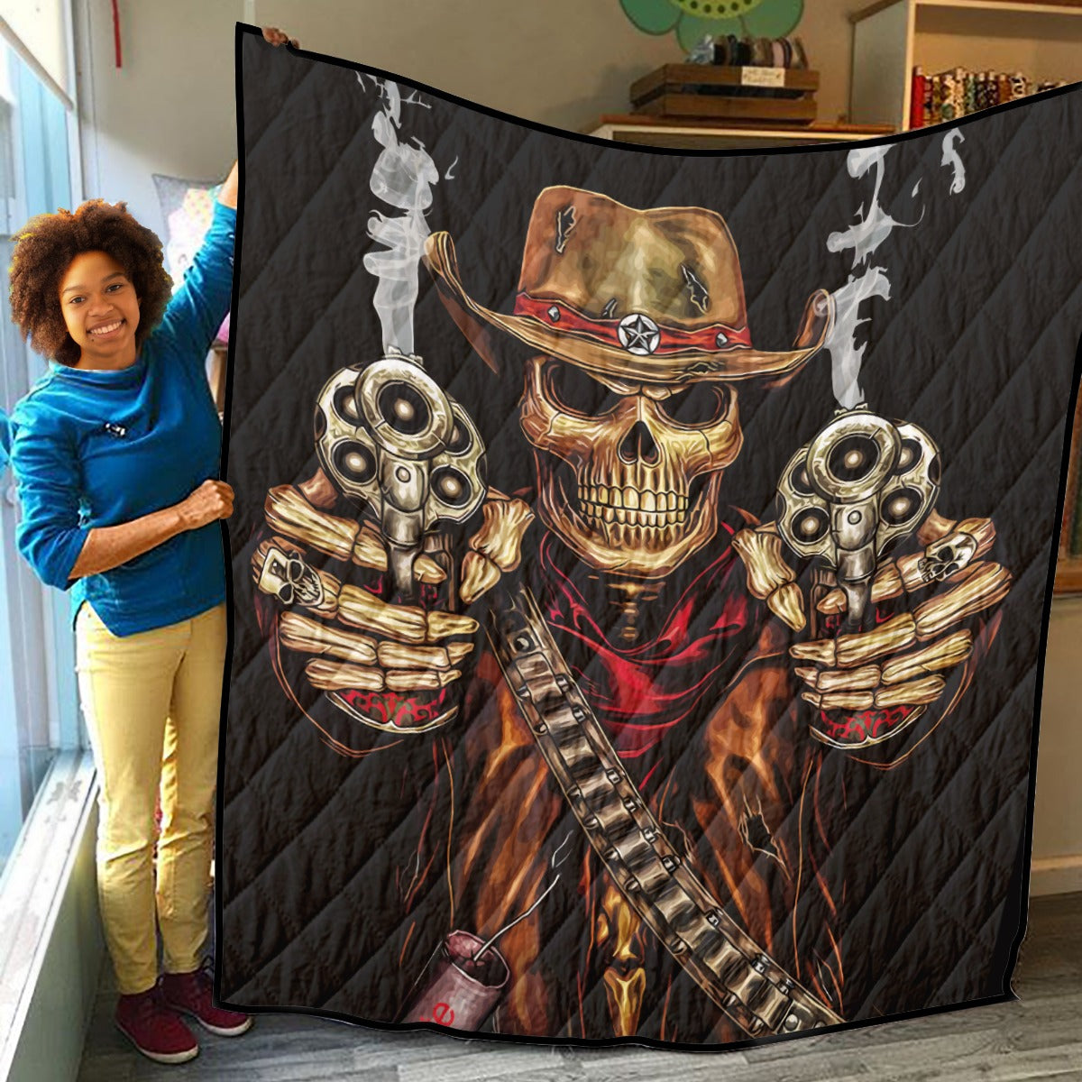 Grim reaper Halloween skull Household Lightweight & Breathable Quilt