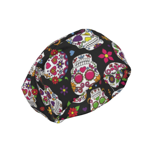 Day of the dead sugar skull Unisex Beanie Hat, Dia de los muertos beanie hat cap