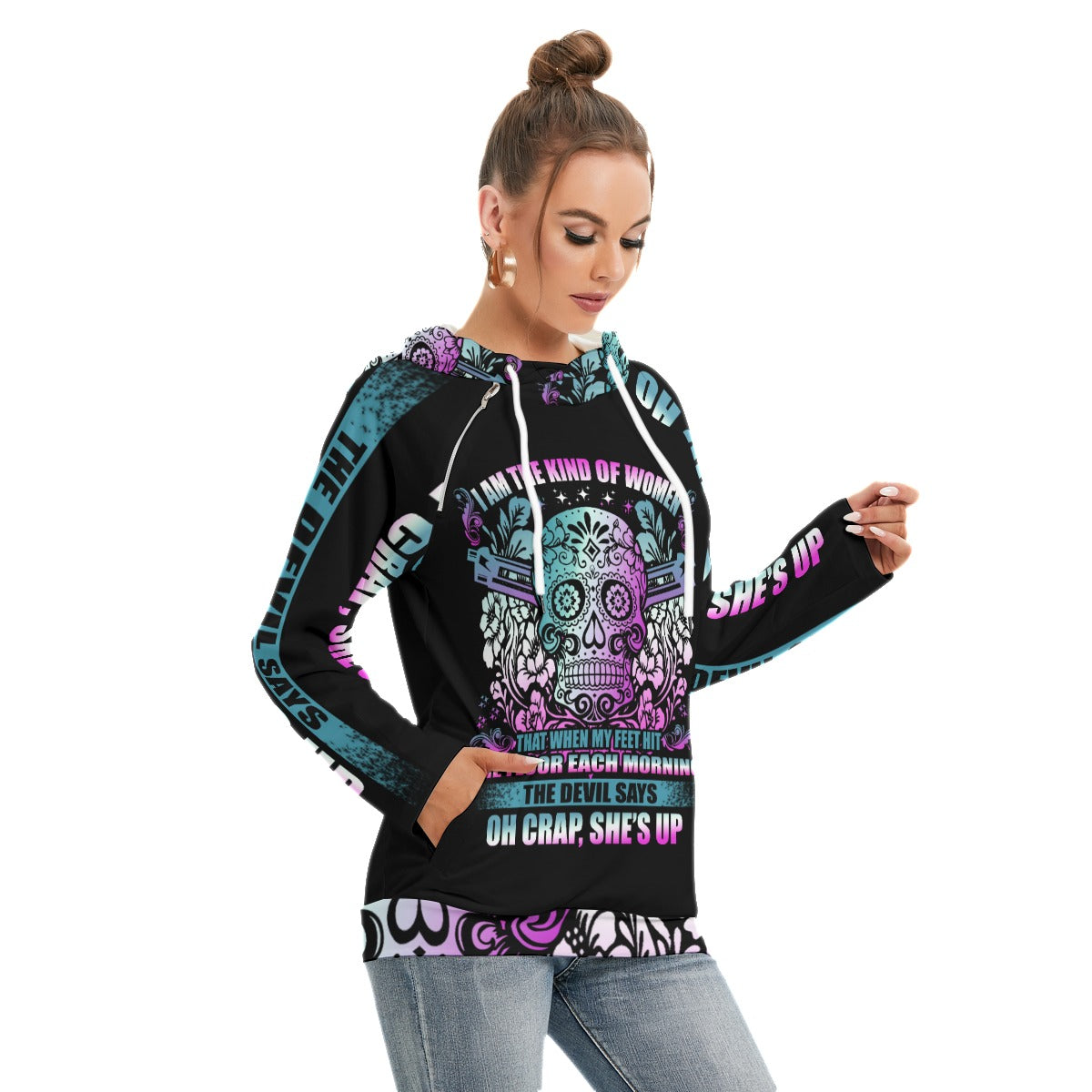Day of the dead Women's Hoodie With Double Hood