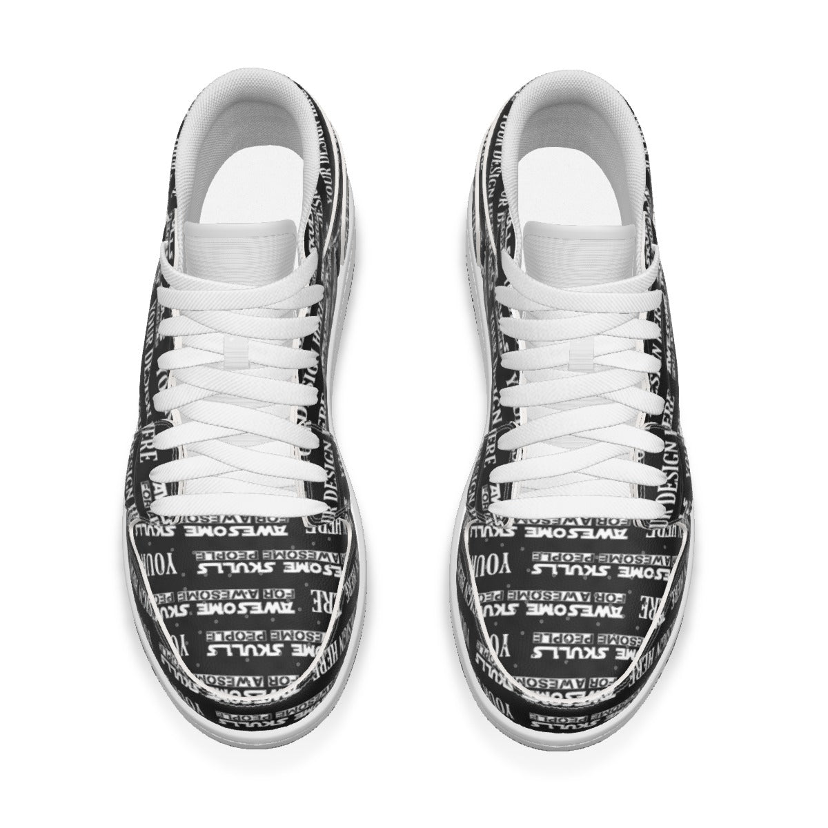 Custom Print on demand POD Women's Low State Leather Stitching Shoes