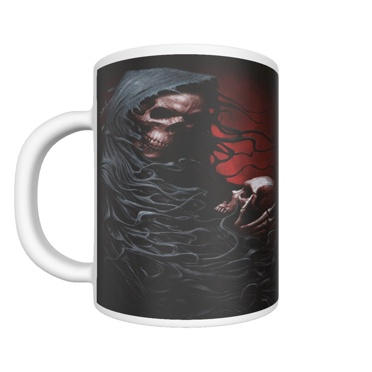 Grim reaper gothic skeleton ceramics mug