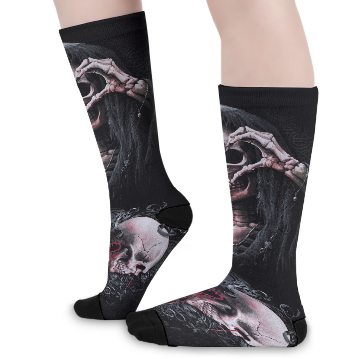 Gothic skull All-Over Print Unisex Long Socks
