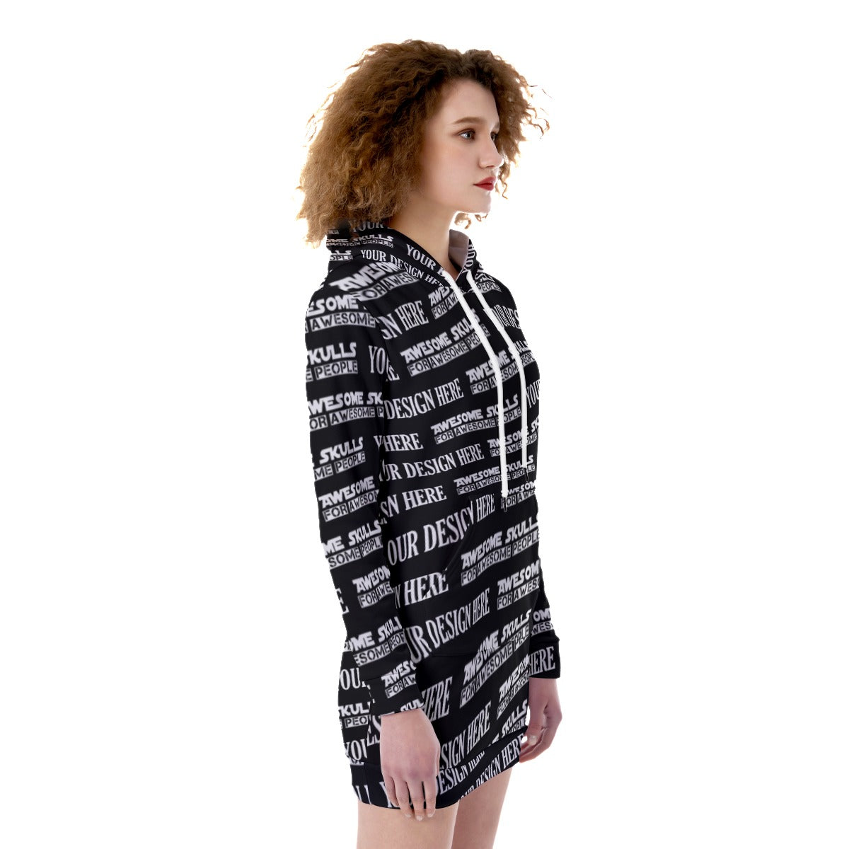 Custom print on demand pod Women's Hoodie Heavy Fleece Long Hoodie