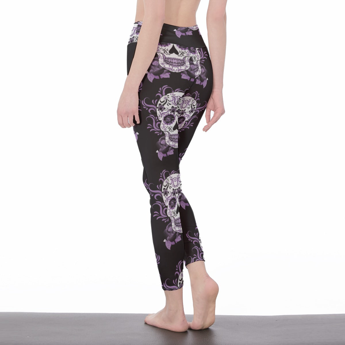Dia de los muertos Women's Casual Leggings, Sugar skull day of the dead yoga pants