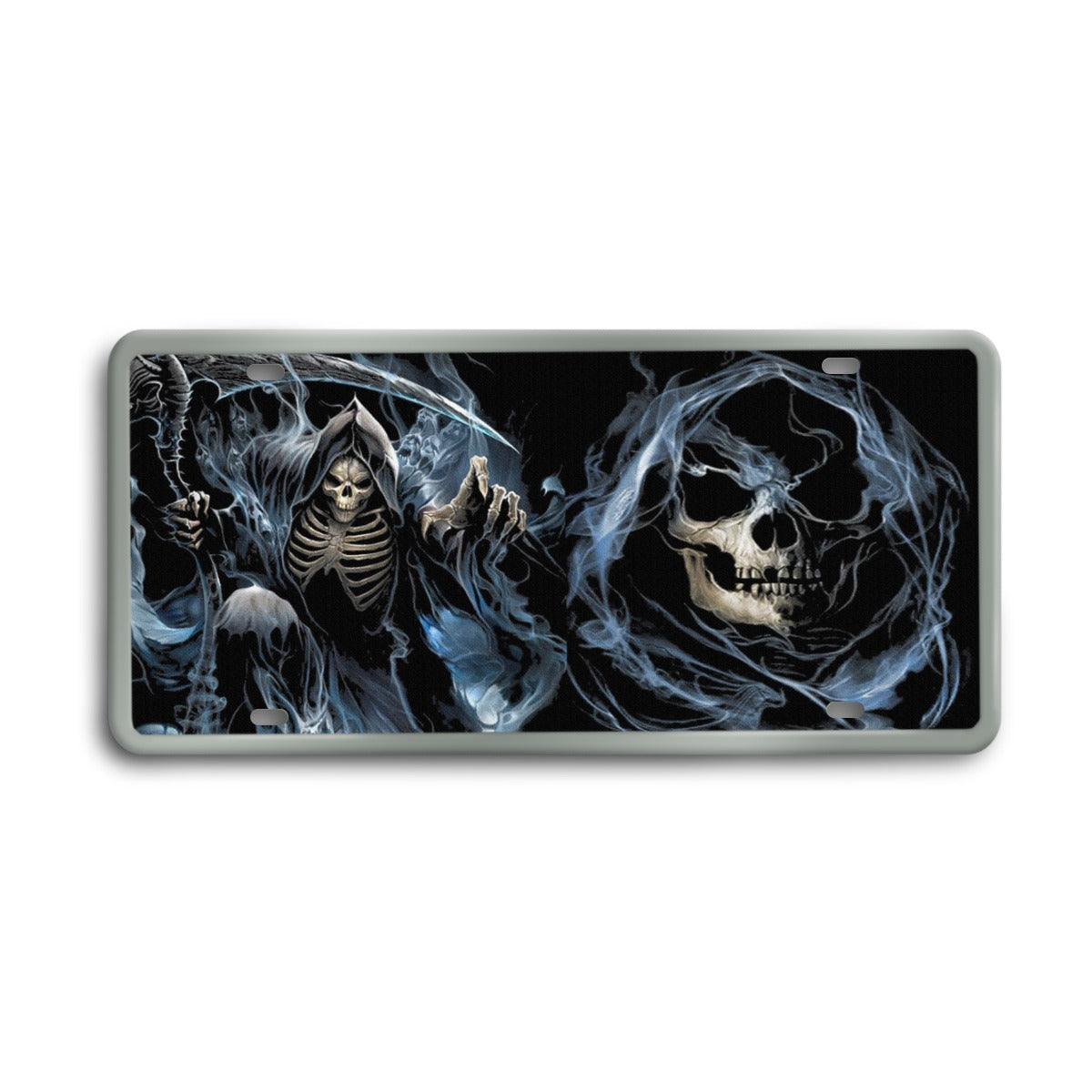 Grim reaper Vintage License Plate Decoration Painting, Horror Halloween gothic License Plate