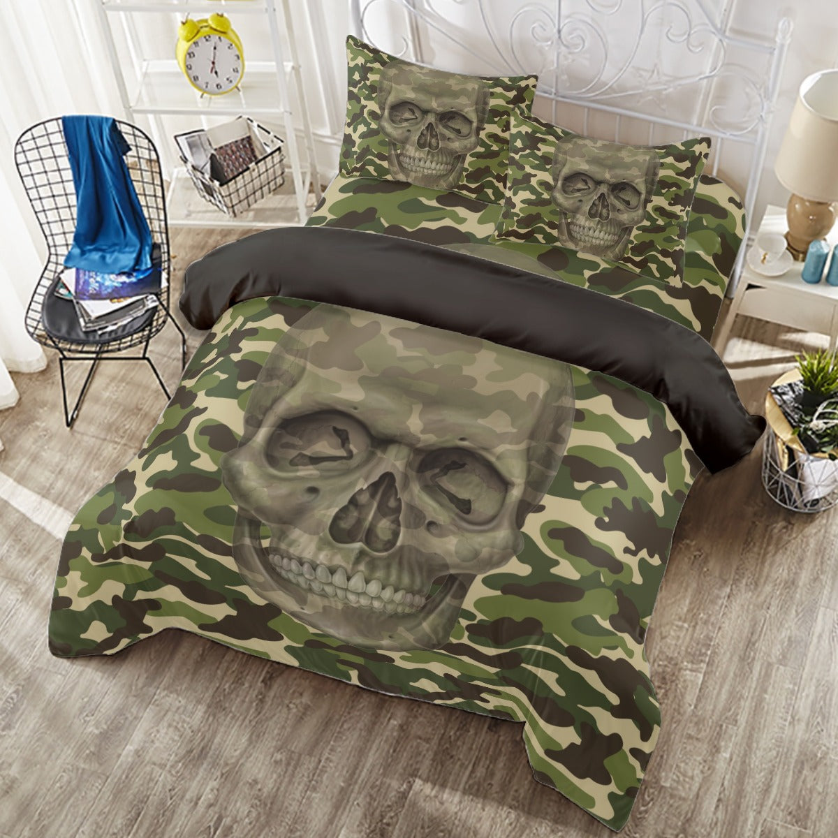 Gothic Halloween skull Four-piece Duvet Cover Set