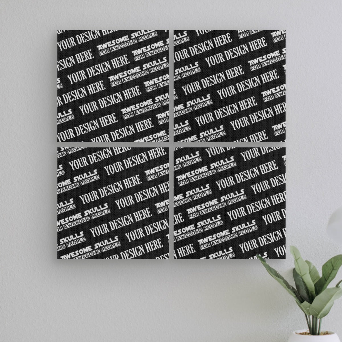 Custom Print on demand POD Mural With Frame (4pcs set)