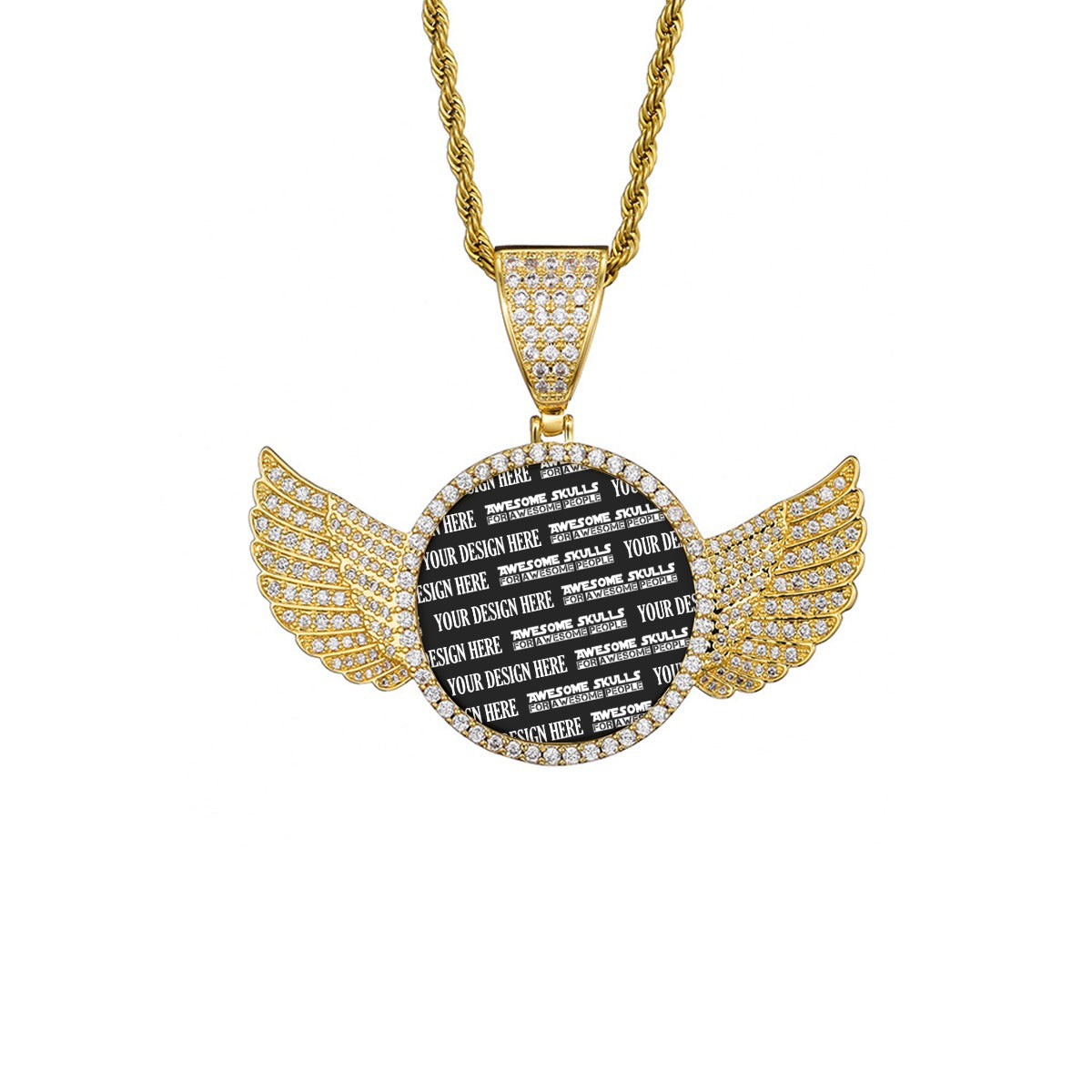 Custom - Wings Customized Necklace, Print on demand POD necklace