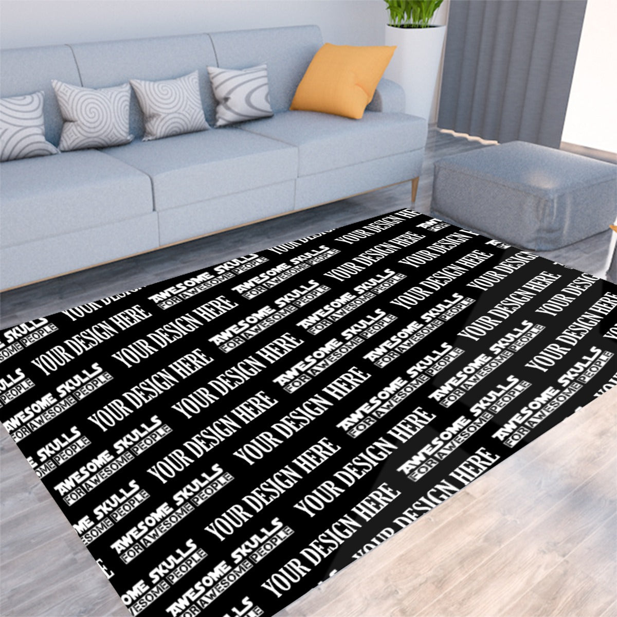Custom Print on demand POD Foldable Rectangular Thickened Floor Mat