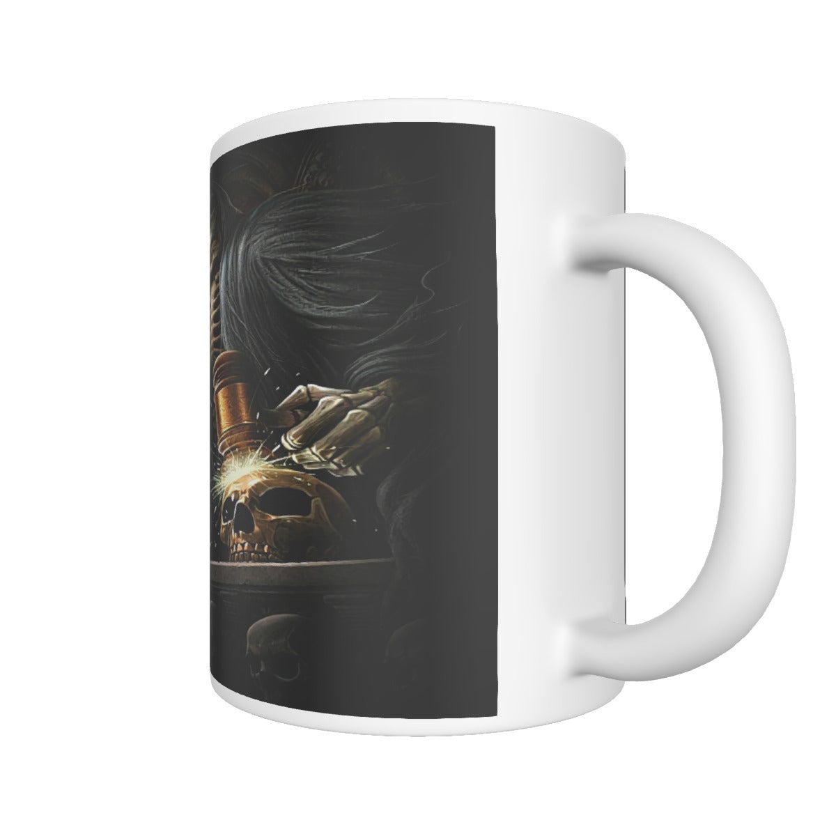 Grim reaper gothic ceramics mug, Halloween horror skull mug tumbler
