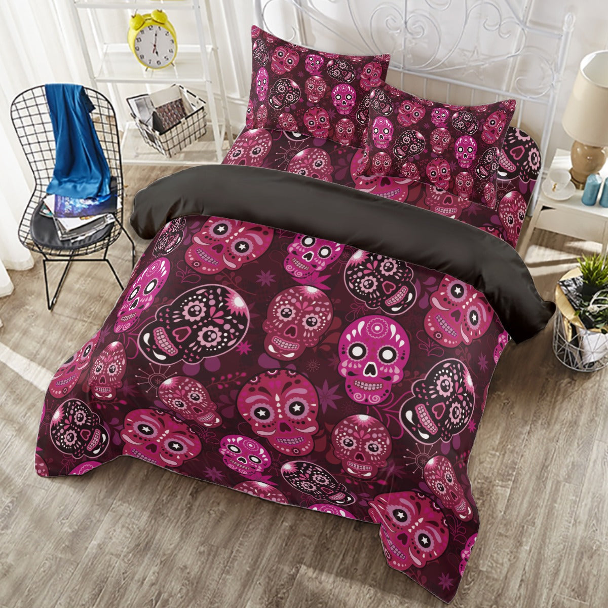 Day of the dead sugar skull Candy skulls Four-piece Duvet Cover Set