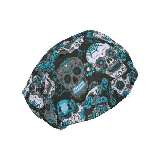 Sugar skull dia de los muertos Unisex Beanie Hat, Christmas skull beanie hat, Halloween hat cap
