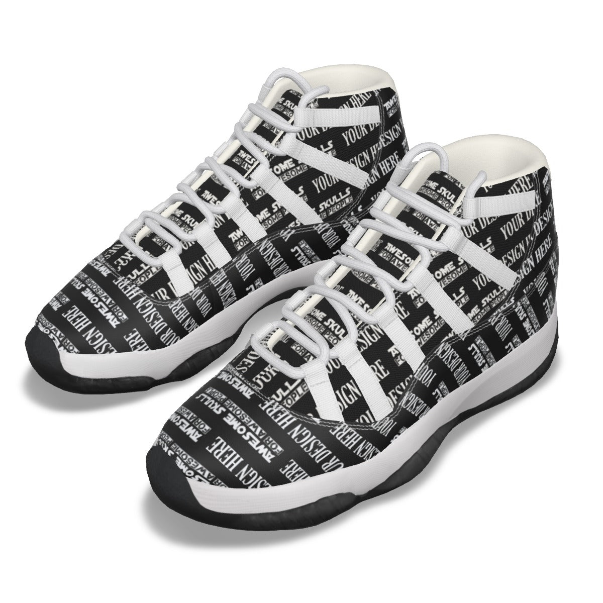 Custom Print on Demand POD Women's High Top Basketball Shoes