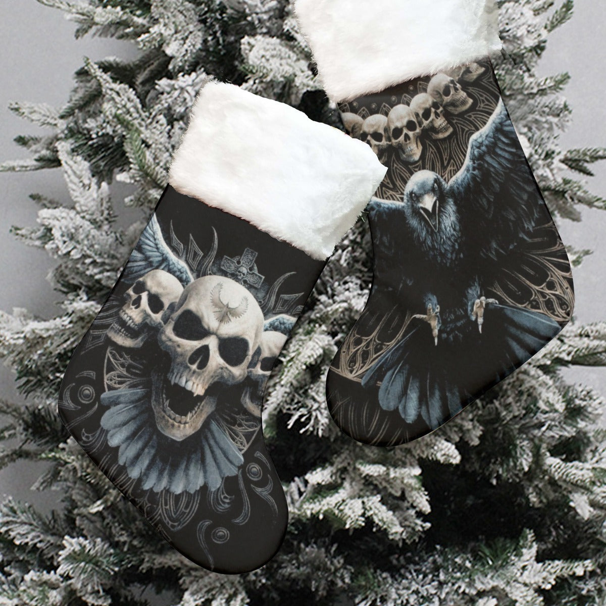 Grim repaer skull Christmas Socks