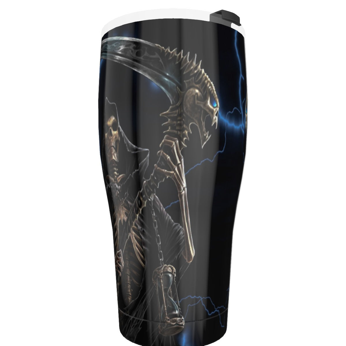 Fire flaming gothic skull grim repaer Tumbler 30oz