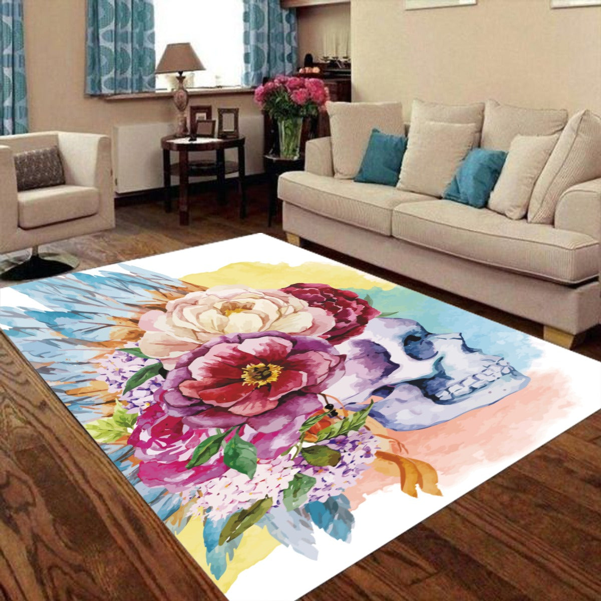 Gothic skull Foldable Rectangular Floor Mat
