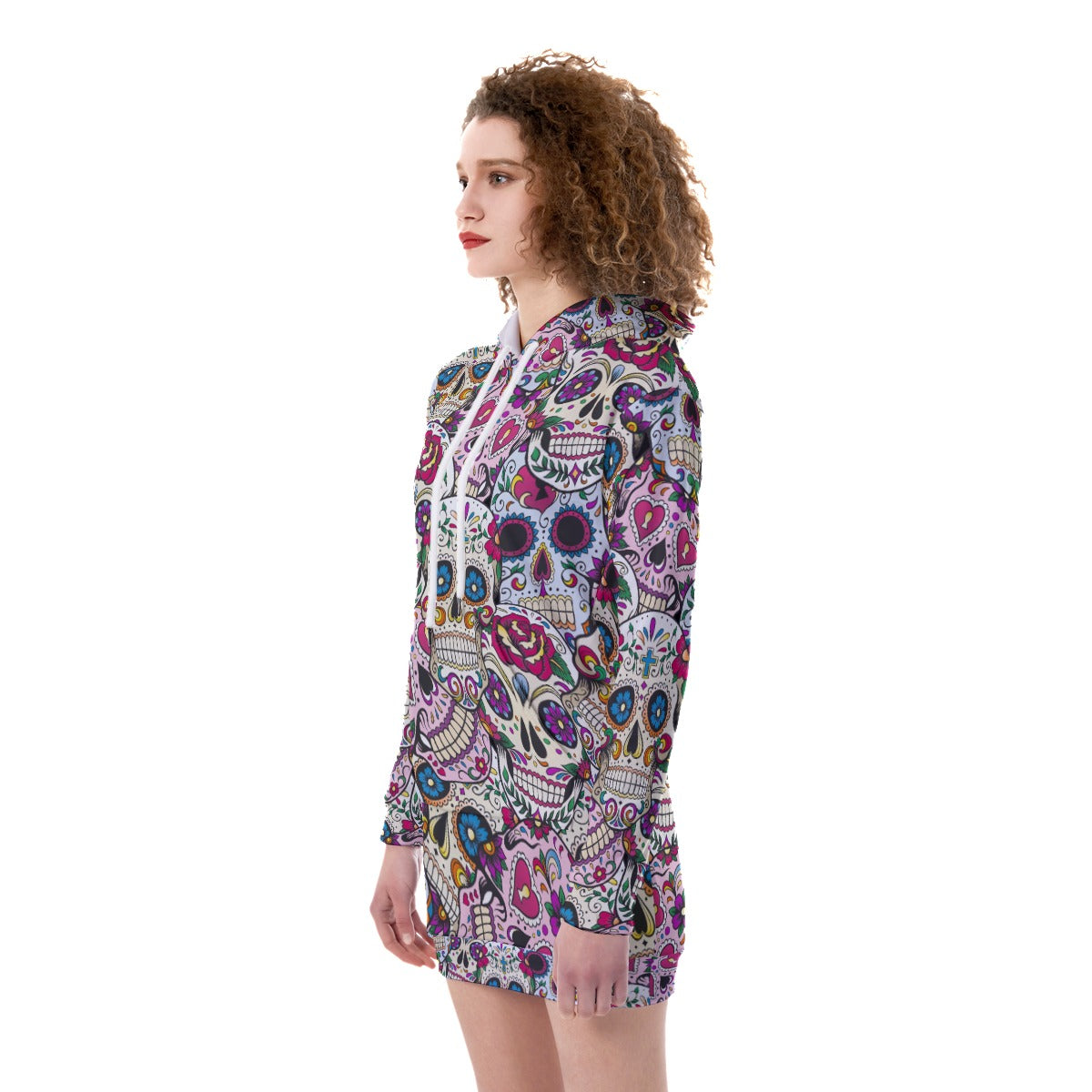 Day of the dead Women's Heavy Fleece Long Hoodie