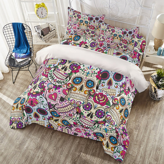 Day of the dead Mexican skull calaveras skull Four-piece Duvet Cover Set